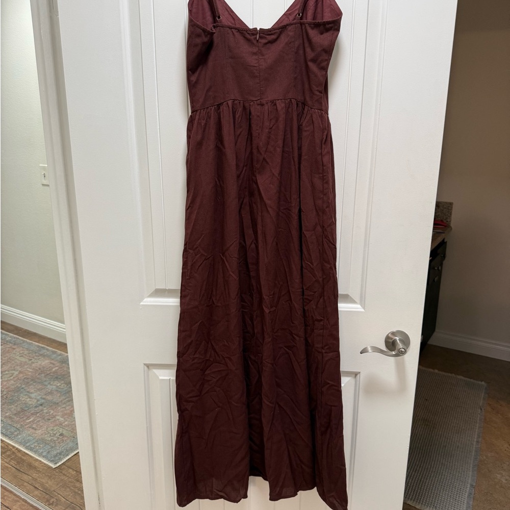 Runaway The Label - Zephy Maxi Dress in Brown - Picture 3 of 7